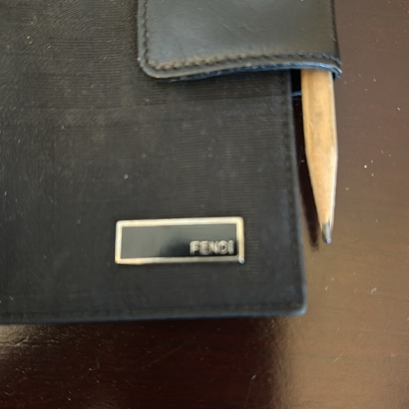 Fendi black 6 ring agenda with Fendi pencil! Authentic ! Silver hardware! - Picture 9 of 10